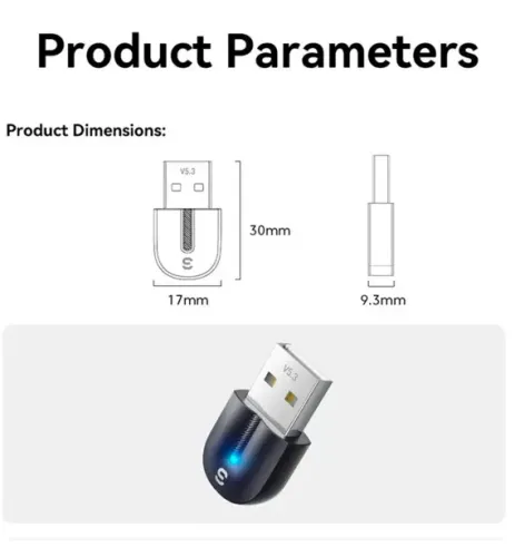 Adaptador Bluetooth Essager 5.3 USB (MP)