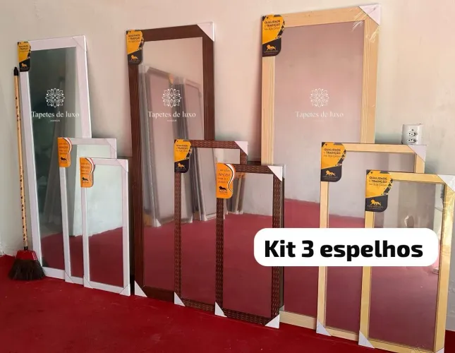 Kit com 3 espelhos