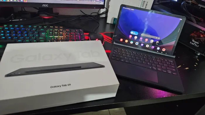 Tablet galaxy S9,com nota fiscal 256g9  1 ano de uso
