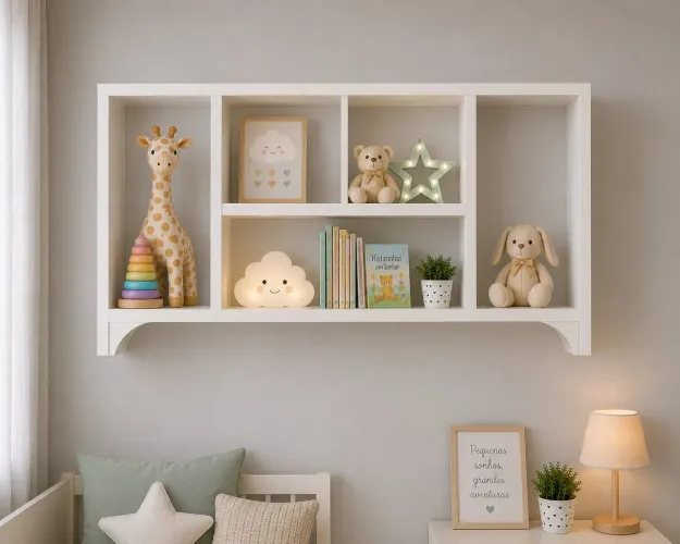 Nicho Infantil em MDF Branco - Marcenaria Sob Medida