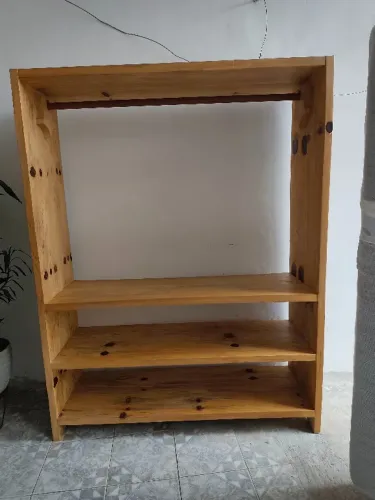 Armário Aberto / Closet Rústico em Madeira Maciça (1,93m x 1,50m x 0,49m)
