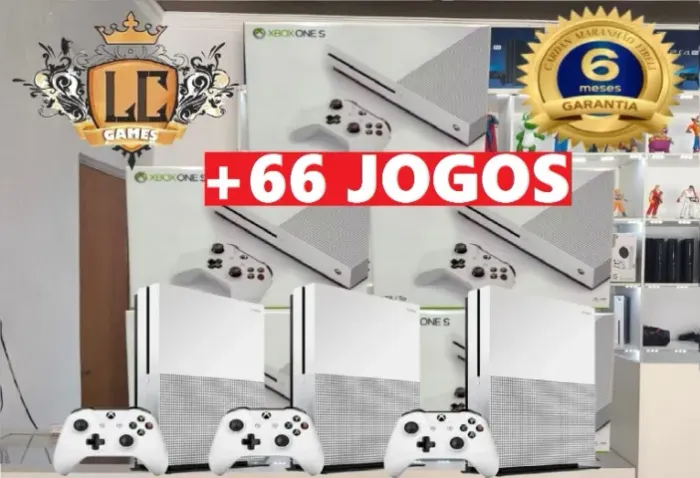 XBOX ONE S 1TB COM: 66 JOGOS TOP + GARANTIA O6 MESES ( LOJA FISICA )