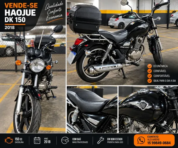 MOTO À VENDA - HAOJUE CHOPPER DK 150 | 2018<br>