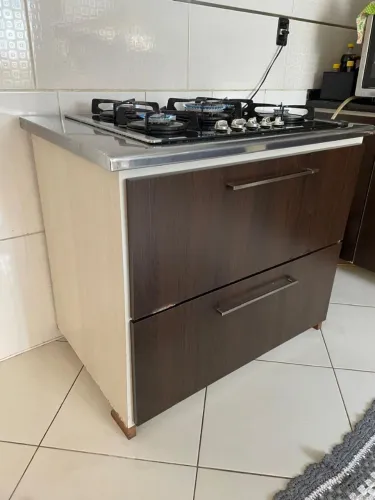 Cooktop com balcão com gaveta