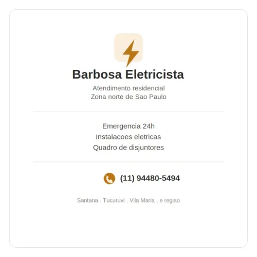 Eletricista na Zona Norte de São Paulo