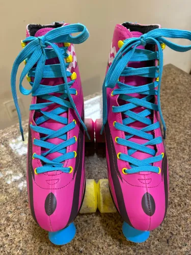 Patins Quad Clássico Sou Luna Disney 4 Rodas Retrô Rosa