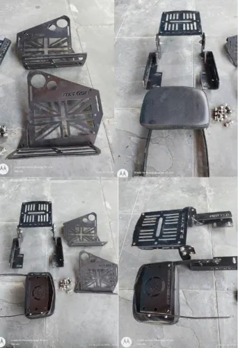Afastador de alforge + sissy bar + grelha dxt