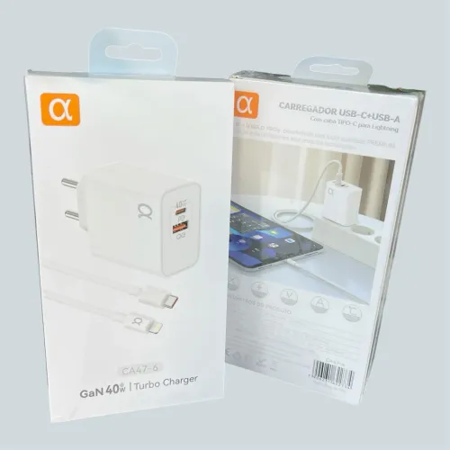 Carregador com Tecnologia GAN: Mais potencia , ultra rápido.