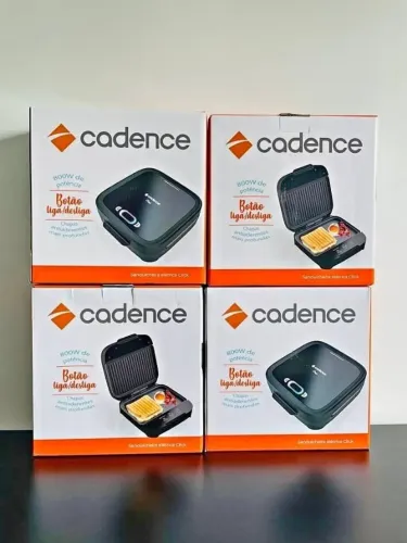 Sanduicheira Elétrica Cadence Click 750W - Preta Nova
