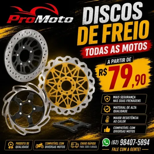 DISCO DE FREIO TODAS AS MOTOS 