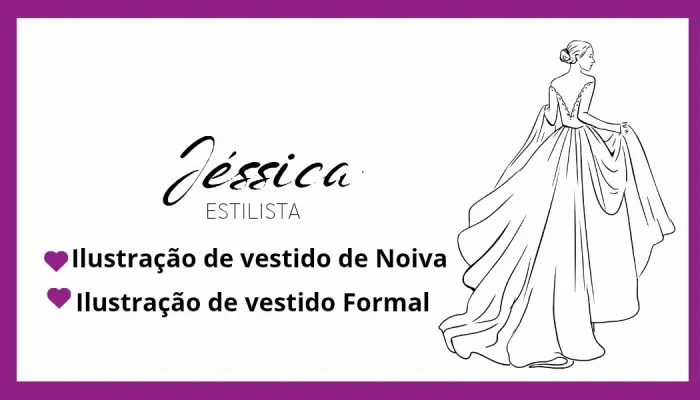 Ilustração de vestido de noiva/formal