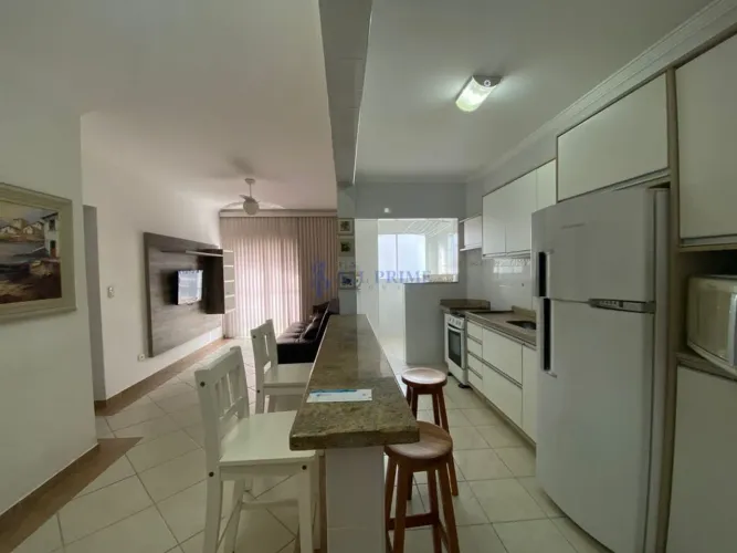 Apartamento mobiliado para locação com 1 dormitório e lazer Canto do Forte PG