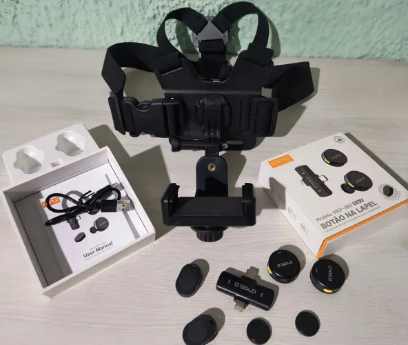 Kit para gravação de vídeo e produção de conteúdo