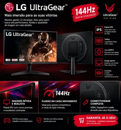 LG Ultragear 24 Polegadas - 144hz IPS