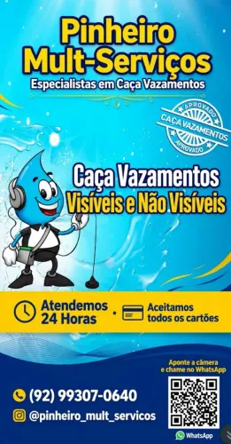 Encanador caça vazamentos em Manaus disponível 24 horas