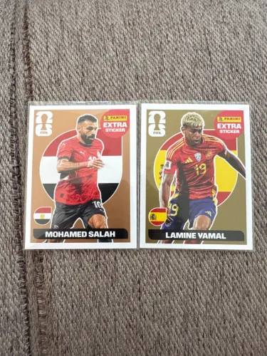 figurinhas extra sticker legend 2026 world cup yamal gold e salah bronze