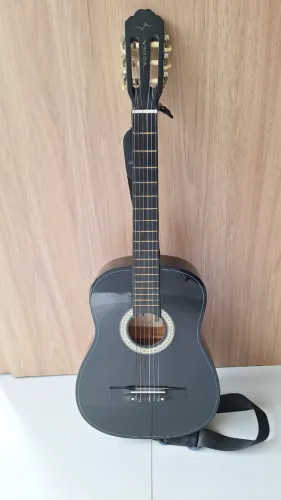 Violão Nylon Acústico Vogga Preto Vca104n Com Correia