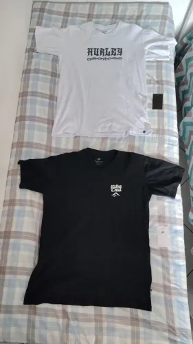 2 camisetas masculinas casuais 