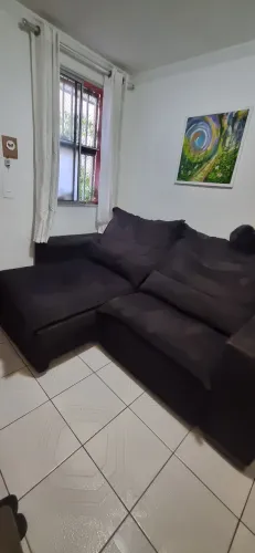 Sofá Retrátil e Reclinável 4 Lugares com Chaise - Preto | Preço de Desapego