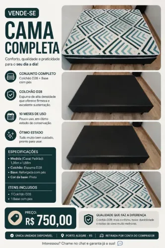 Cama + Colchão | Oportunidade