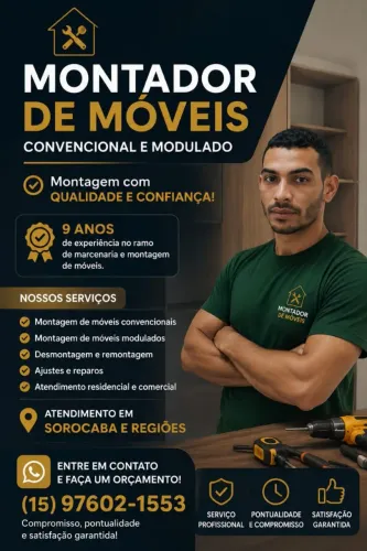 Montador de móveis tradicional e planejado