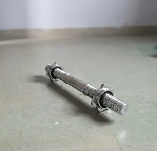 Barra para halter 40 cm de aço cromado rosqueável