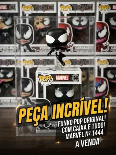 Funko Pop Symbiote Suit Spider-Man #1444 Original Marvel - Completo - R$100