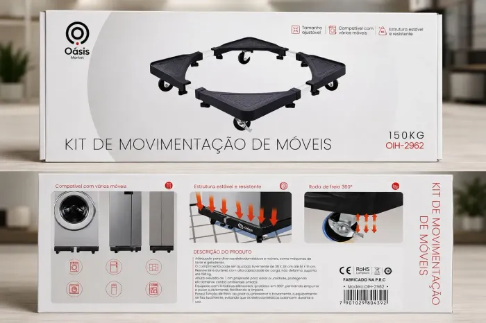 KIT DE MOVIMENTAÇÃO DE MÔVEIS