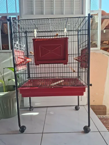 Gaiola para aves. Pouco tempo de uso!