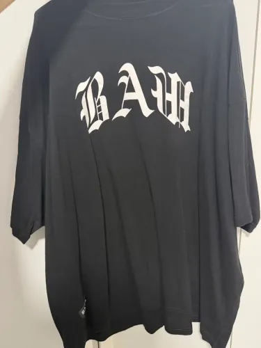 Blusa baw preta oversized com escrita branca, nova, tamanho 3G