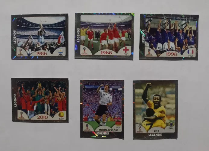 FIGURINHAS LEGENDS 2018 - ED. PANINI