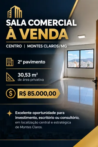 Sala comercial no Centro