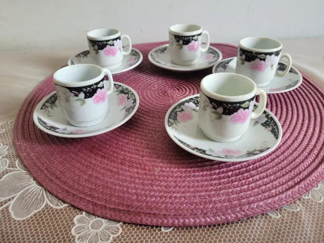 Conjunto 5 Xícaras porcelana chinesa 50 ml