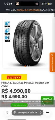 Pneus Pirelli 275/30 zr21 98y