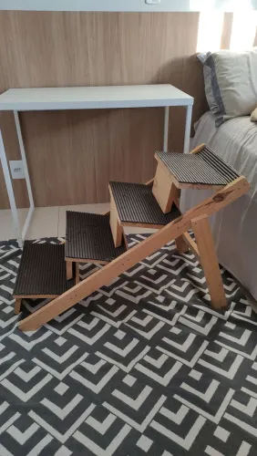 Rampa Portátil Escada Para Pets Idosos Conforto e Segurança
