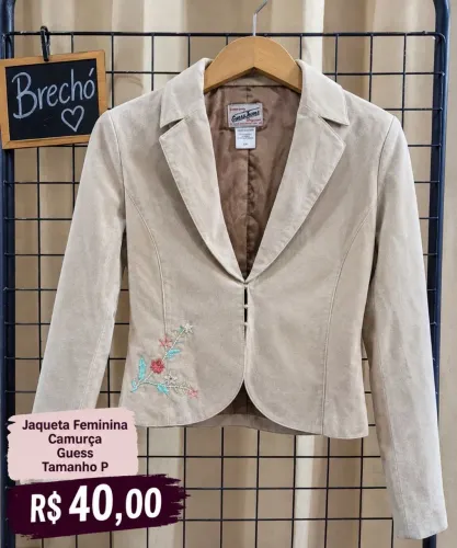 Jaqueta feminina camurça P Guess