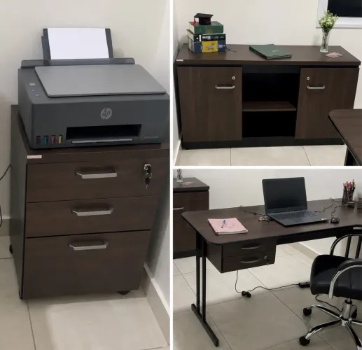 Móveis para Escritório - Excelente Estado | Mesa, Armário e Gaveteiro