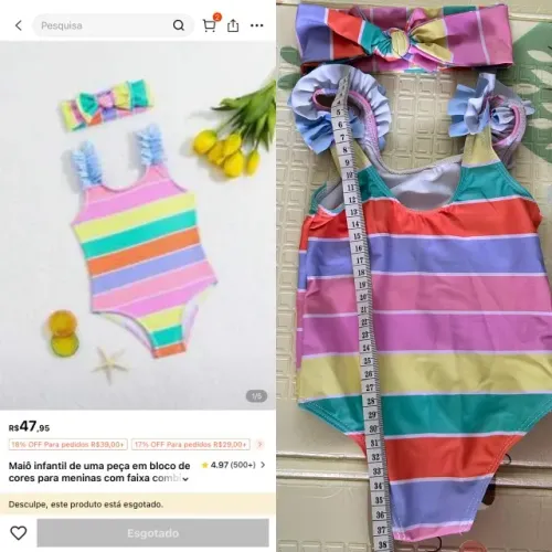 Maiô bebê com faixa 