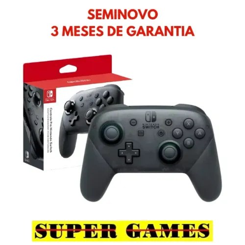 Controle Pro original Nintendo Switch, 3 meses de garantia, Loja física desde 2004.