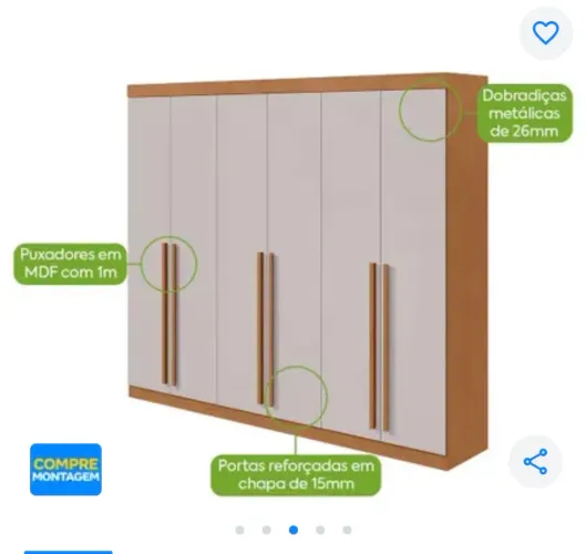Guarda-roupa - 6 portas - Perfeito