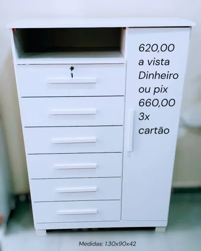 Comoda 6 gavetas e sapateira c/ Chave nova