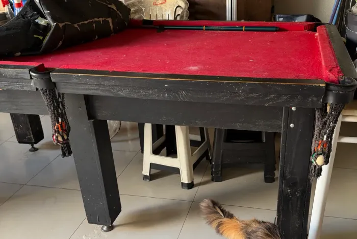 Vendo mesa de bilhar e de pimbolim