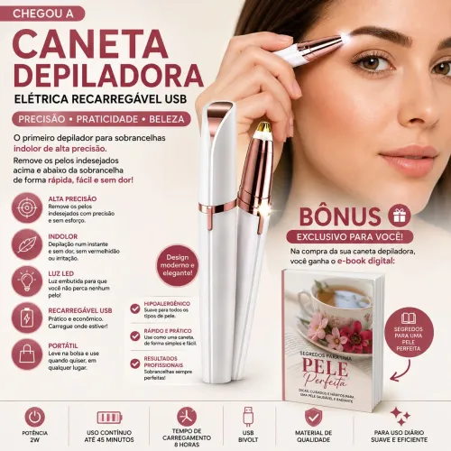 Caneta depiladora para sombrancelha