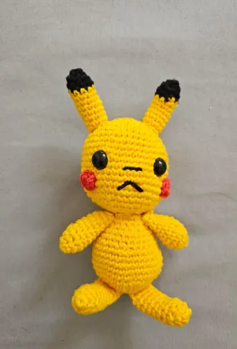 Pikachu em Amigurumi - Pokémon