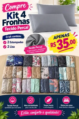 Compre Kit 4 Fronhas