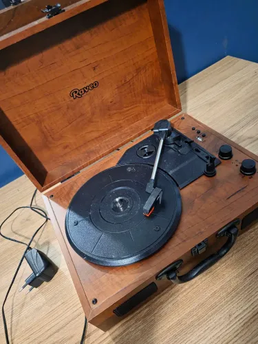 Raveo Vitrola com USB e Bluetooth, Soneto Wood, 10W, Marrom