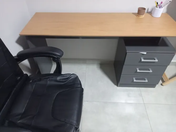 Mesa de escritório 3 gavetas MDF 150x70