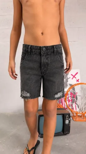 Bermuda Jeans Infantil - Lucky Company
