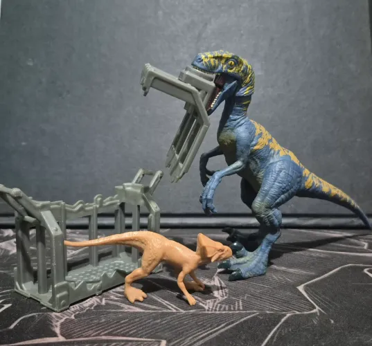 Jurassic world destrutosaur conjunto raro velociraptor