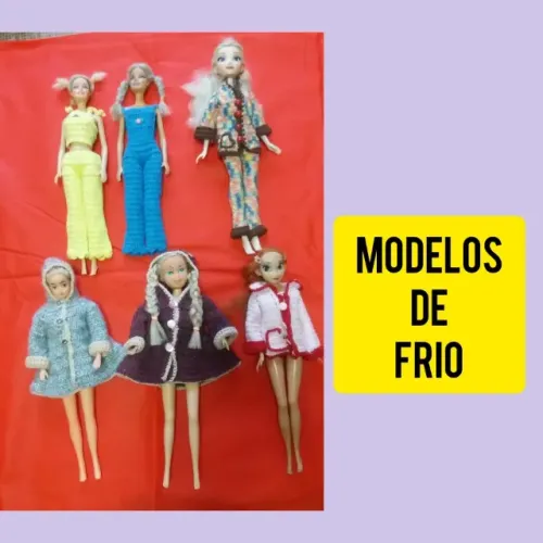 roupas em crochê para boneca barbie e susi